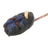 Victorian 15kt Carved Labradorite + Garnet Devil Stick Pin