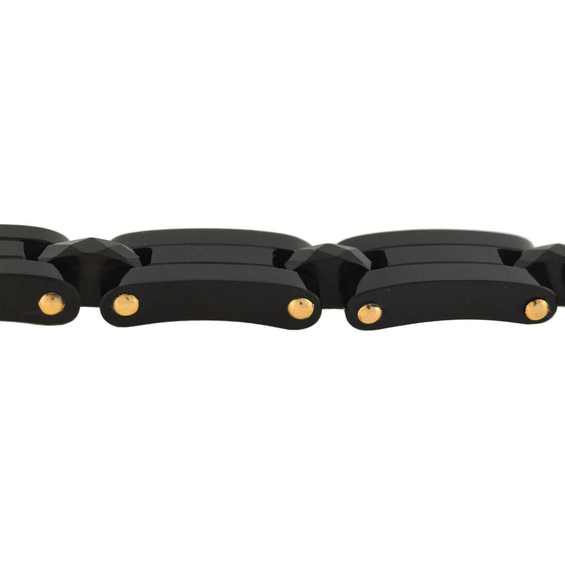 Victorian 14kt Carved Onyx Line Bracelet