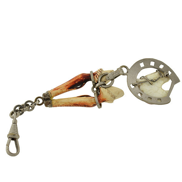 Late Victorian Sterling & Celluloid Equestrian Horse Fob