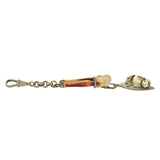 Late Victorian Sterling & Celluloid Equestrian Horse Fob