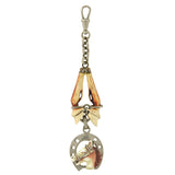 Late Victorian Sterling & Celluloid Equestrian Horse Fob