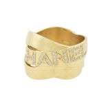 CHANEL Estate French 18kt Gold Diamond "Bolduc" Ring
