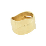 CHANEL Estate French 18kt Gold Diamond "Bolduc" Ring