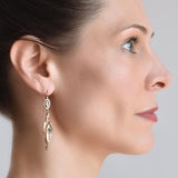 Victorian 18kt Diamond + Enameled Cherub Earrings