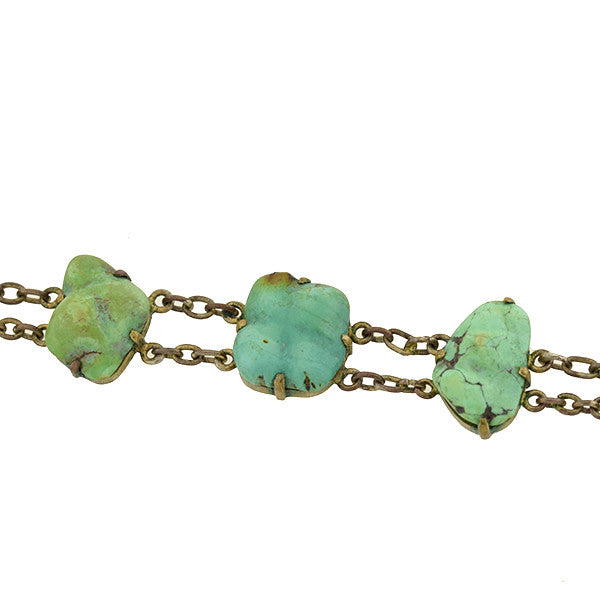 Victorian turquoise bracelet 9ct gold curb link Genuine antique