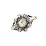 Early Victorian French 18kt/Sterling Diamond Cluster Ring