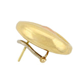 Estate 18kt Two-Tone Anchor Link Omega Post Earrings