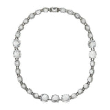 Art Deco Sterling + Rock Quartz Crystal Necklace