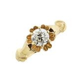 Victorian 14k + Diamond Engagement Ring 0.65ctw