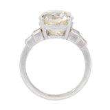 Art Deco Platinum Diamond Engagement Ring 5.63ctw