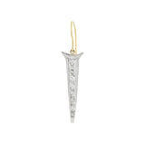 Edwardian 14kt/Sterling Diamond Nail Head Earrings