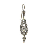Georgian Sterling Silver Rose Cut Diamond Earrings 0.50ctw