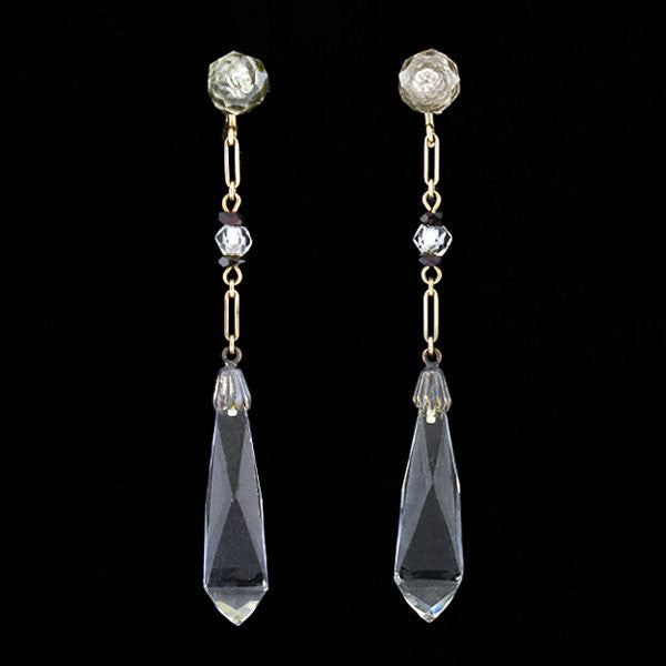 Late Art Deco 14kt Rock Quartz Crystal Earrings – A. Brandt + Son