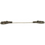 Art Deco Sterling French Paste Onyx Jabot Pin