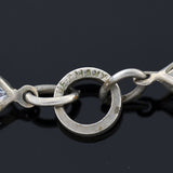 Art Deco German Silver Square Cut Crystal Necklace 55"