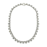 Edwardian Sterling + Paste Drop Riviere Necklace