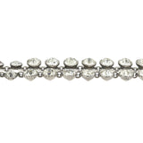 Edwardian Sterling + Paste Drop Riviere Necklace