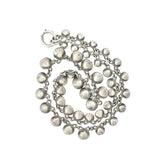 Edwardian Sterling + Paste Drop Riviere Necklace
