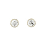 Estate Platinum/14kt + Diamond Stud Earrings 0.85ctw