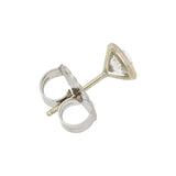 Estate Platinum/14kt + Diamond Stud Earrings 0.85ctw