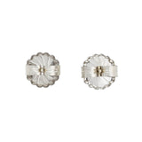 Estate Platinum/14kt + Diamond Stud Earrings 0.85ctw