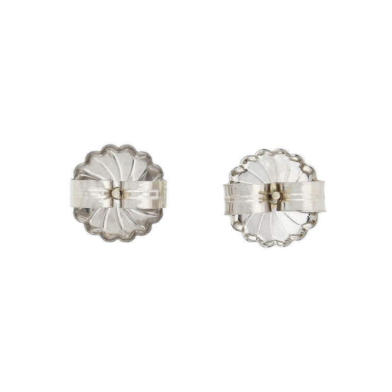 Estate Platinum/14kt + Diamond Stud Earrings 0.85ctw