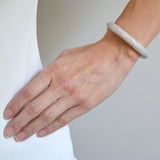 Estate Platinum Micro Pavé Diamond Bangle Bracelet 17ctw