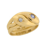 Victorian 18kt Sapphire & Diamond Double Snake Ring