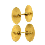Late Victorian 14kt Sapphire Cabochon & Diamond Cufflinks