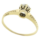 Late Victorian 14kt + Diamond Engagement Ring 1.14ct