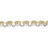 CHRISTIAN DIOR Vintage Champagne Crystal Riviera Necklace + Clip-On Earring Set