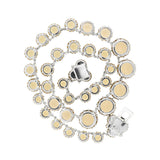CHRISTIAN DIOR Vintage Champagne Crystal Riviera Necklace + Clip-On Earring Set