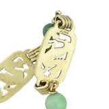 Art Deco Hand Carved Jade Enameled Dragon Link Bracelet