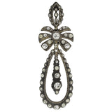 Late Victorian Sterling + French Paste Dramatic Dangle Earrings