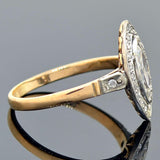 Edwardian 18kt Platinum Marquise Diamond Ring 0.65ct