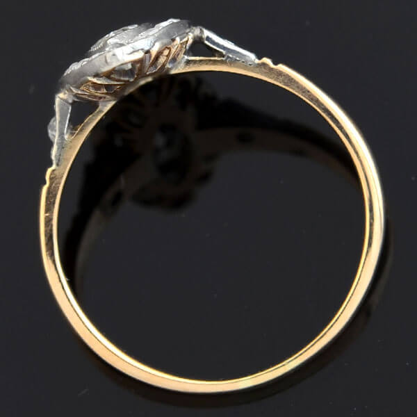 Edwardian 18kt Platinum Marquise Diamond Ring 0.65ct