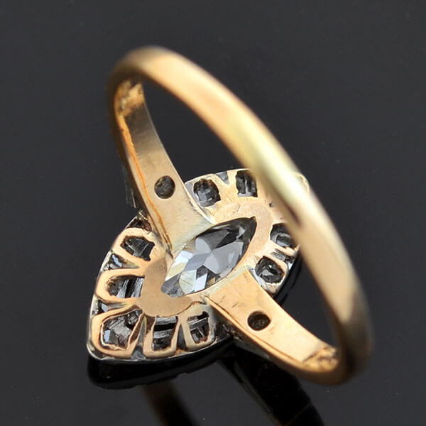 Edwardian 18kt Platinum Marquise Diamond Ring 0.65ct