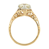 Edwardian 14k Mixed Metals Diamond Engagement Ring 1.57ct