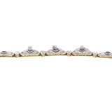 Edwardian Platinum/14kt Diamond + Natural Sapphire Necklace