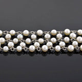 Edwardian Platinum, Diamond & Pearl Festoon Necklace