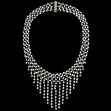 Edwardian Platinum, Diamond & Pearl Festoon Necklace
