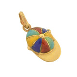 Retro 18kt Rainbow Enamel Boy's Hat Charm