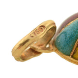 Retro 18kt Rainbow Enamel Boy's Hat Charm