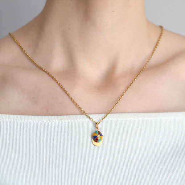 Retro 18kt Rainbow Enamel Boy's Hat Charm