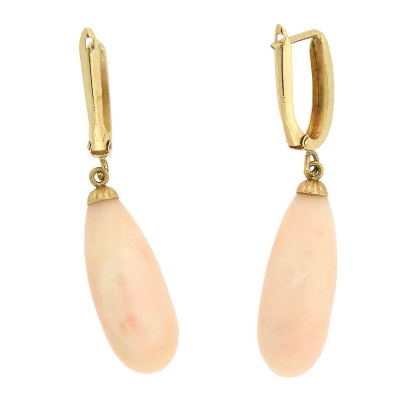 Coral cheap teardrop earrings