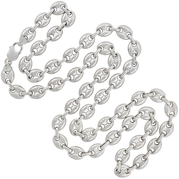 Estate Sterling "Gucci Style" Anchor Link Chain Necklace 36.5"