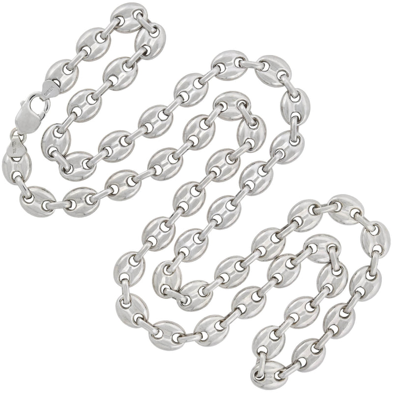 Estate Sterling "Gucci Style" Anchor Link Chain Necklace 36.5"
