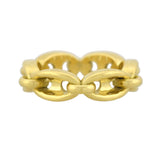 Estate 18kt Gucci Style Anchor Link Chain Ring 6.4dwt