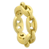Estate 18kt Gucci Style Anchor Link Chain Ring 6.4dwt