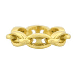 Estate 18kt Gucci Style Anchor Link Chain Ring 6.4dwt